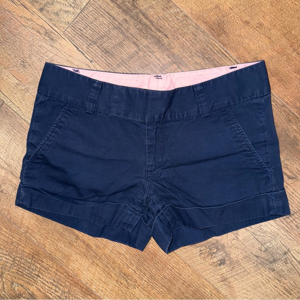 Lilly Pulitzer Navy Barclay Shorts Cuffed Hem
